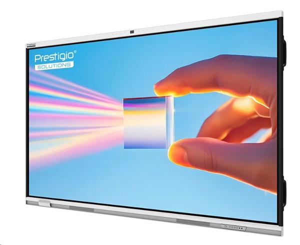 75" PRISM Séria,PRESTIGIO SOLUTIONS,  Android 14 EDLA + upgr 16, 50 dotyk, 9H, 3x20W, AI Kamera, 100 000:1, 