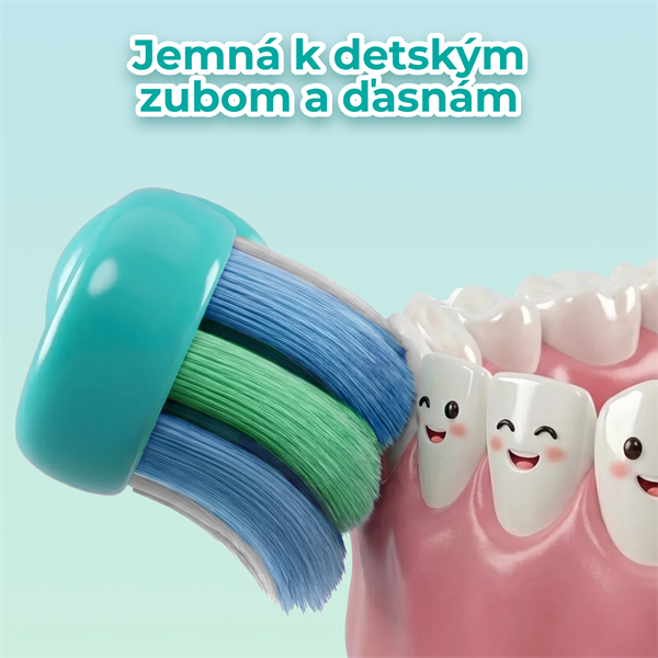 AENO sonická detská zubná kefka DB9M, farba mätová,3 režimy,3 náhradné hlavice,batéria 600 mAh,19200 vibrácií/min, 45 dn 