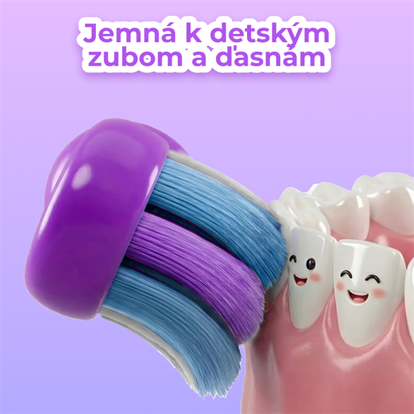 AENO sonická detská zubná kefka DB9V, farba fialová,3 režimy,3 náhradné hlavice,batéria 600 mAh,19200 vibrácií/min,45 dn 