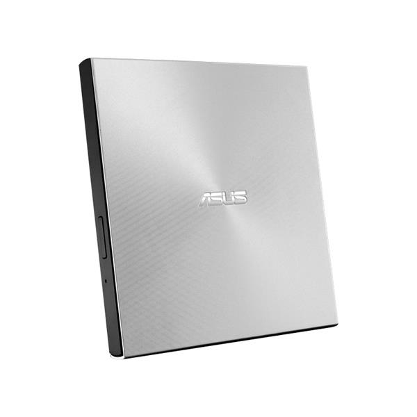 ASUS SDRW-08U7C-U external ultraslim DVD-RW + 3x Hardcoat DVD, USB-C, strieborná 