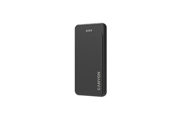 Canyon OnPower 100, Powerbank, 10.000 mAh, LED indikátor, in: 1x USB-C/1x microUSB, out: 1x USB-C a 2x USB-A  