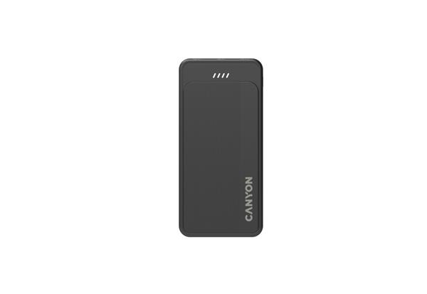 Canyon OnPower 100, Powerbank, 10.000 mAh, LED indikátor, in: 1x USB-C/1x microUSB, out: 1x USB-C a 2x USB-A  