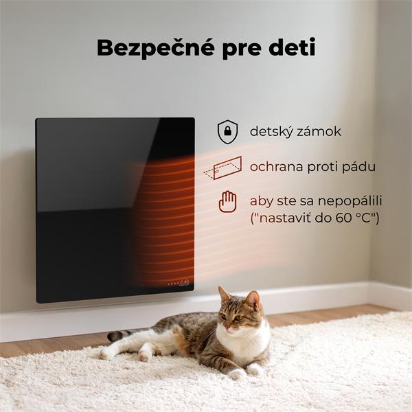 AENO AGH13S Premium QUADRO Smart Ohrievač, LIMITOVANÁ EDÍCIA, farba antický mramor, LED, WI-FI, max 500W, 50x50cm, Infra 