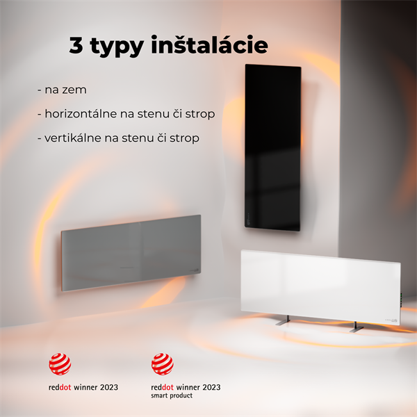 AENO AGH6S Premium Eco Smart Ohrievač, LIMITOVANÁ EDÍCIA, farba antický mramor, LED, WI-FI, max 700W, Infra 