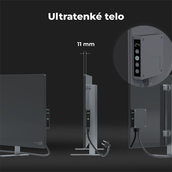 AENO AGH6S Premium Eco Smart Ohrievač, LIMITOVANÁ EDÍCIA, farba antický mramor, LED, WI-FI, max 700W, Infra 