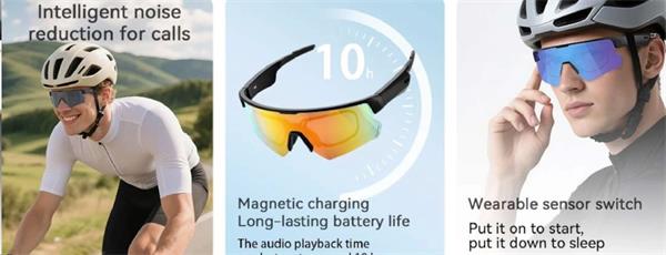 Smart Okuliare Blackview D2 Ice Blue sklá  AD6976D4 8Mb 240mAh BT 5.1 APP HeyCyan ENC AI, modré 