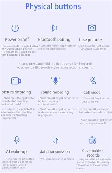 Smart Okuliare Blackview BV100, Slnecne sklá,  Camera 8MP Chips JL7018F 32Gb 220mAh BT 5.4 APP HeyCyan ENC AI, čierne 