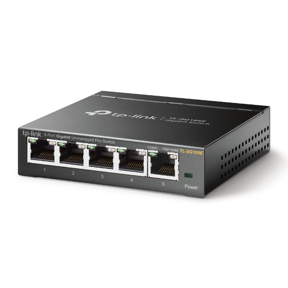 5-Port Gigabit Easy Smart Switch PORT: 5× Gigabit RJ45 Ports SPEC: Desktop Steel Case FEATURE: MTU/Port/Tag-based VLAN,  