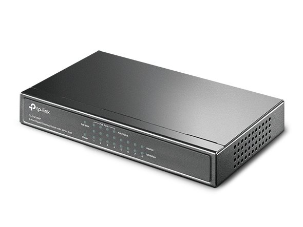 8-Port Gigabit Desktop Switch with  4-Port PoE+  PORT: 4× Gigabit PoE+ Ports, 4× Gigabit Non-PoE Ports SPEC: 802.3af/at, 