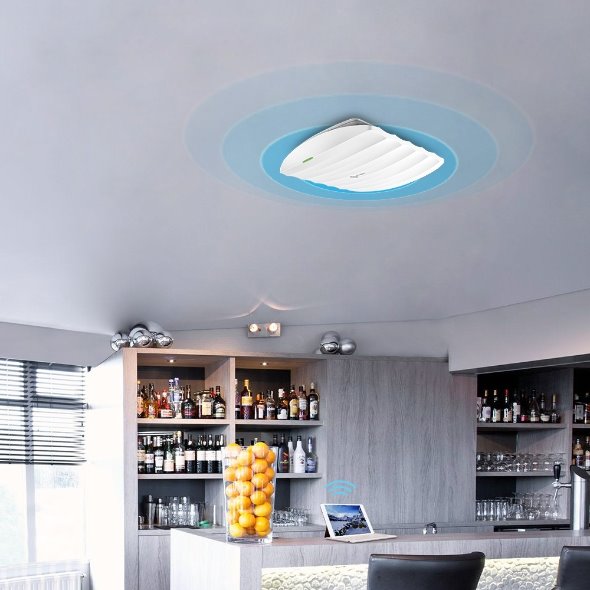 300 Mbps Ceiling Mount Wi-Fi Access Point  PORT: 1× 10/100 Mbps RJ45 Port SPEED: 300 Mbps at 2.4 GHz FEATURE: 802.3af Po 