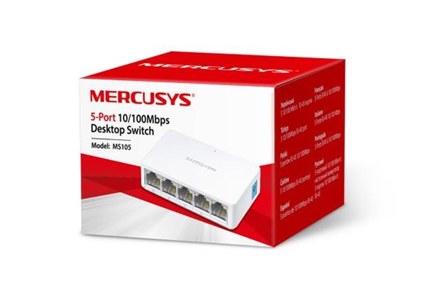 5-Port 10/100Mbps Desktop Switch SPEC: 5× 10/100 Mbps Ports, Plastic Case FEATURE: Plug and Play 