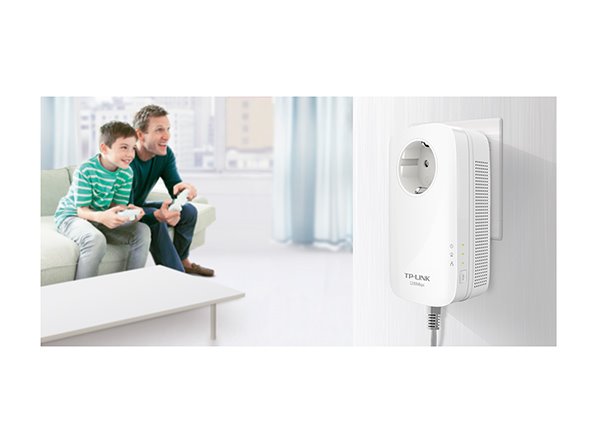 AV1300 Gigabit Passthrough Powerline Starter Kit KIT: 2× TL-PA8010P SPEED: 1300 Mbps Powerline SPEC: Qualcomm CPU, 1× Gi 