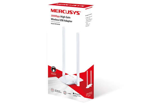 300Mbps High Gain Wireless USB Adapter SPEED: 300 Mbps at 2.4 GHz SPEC: 2× High Gain External Antennas, Micro USB 2.0  F 