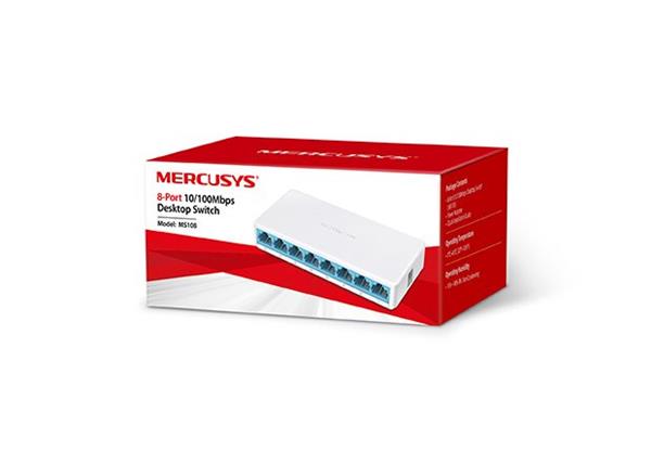 8-Port 10/100Mbps Desktop Switch SPEC: 8× 10/100 Mbps Ports, Plastic Case FEATURE: Plug and Play 
