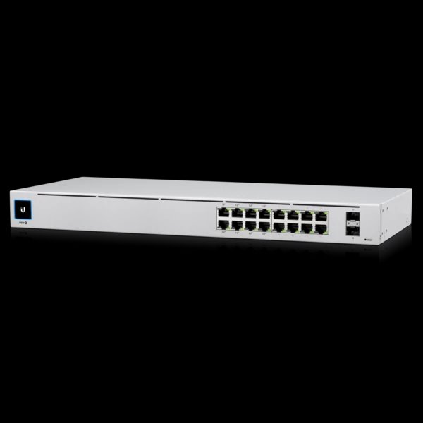 Ubiquiti UniFi Switch 16x1000Mbps,  PoE 802.3af/at, 2xSFP, LCM display) 42W POE 