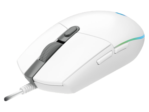 Myš Logitech Gaming G203 Lightsync biela 