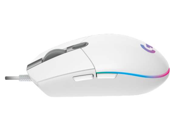 Myš Logitech Gaming G203 Lightsync biela 