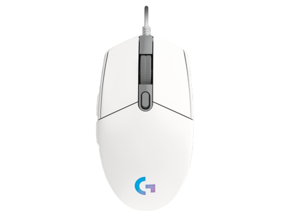 Myš Logitech Gaming G203 Lightsync biela 