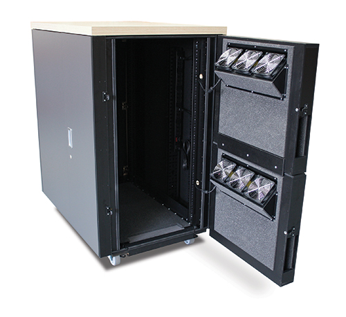 Rack APC NetShelter CX 24U Secure Soundproof Server Room in a Box Enclosure 