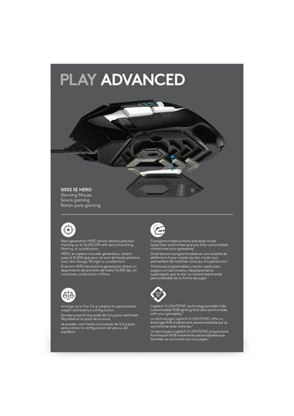 Logitech® G502 SE HERO Gaming Mouse - BLACK AND WHITE SE - USB 