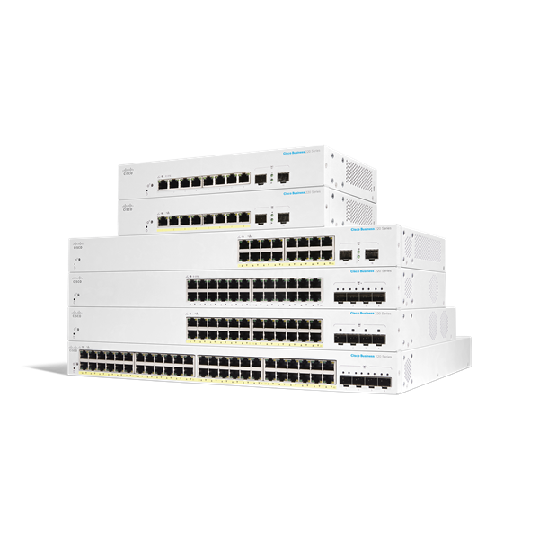 CBS220 Smart 24-port GE, PoE, 4x1G SFP 