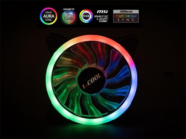 1stCOOL AURA EVO ARGB Dual RING 120mm ventilátor 