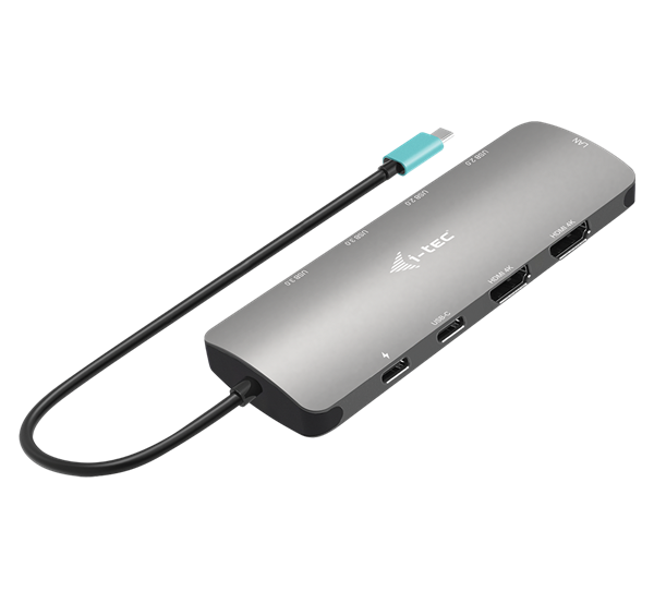 i-tec USB-C Metal Nano 2x HDMI Docking Station, PD 100W