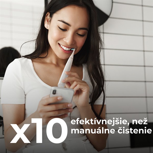 AENO Sonická zubná kefka DB1S,Biela,4 módy+smart,bezdrôtové nabíjanie,46000 ot/min,90 dní bez nabíjania, IPX7,3 hl