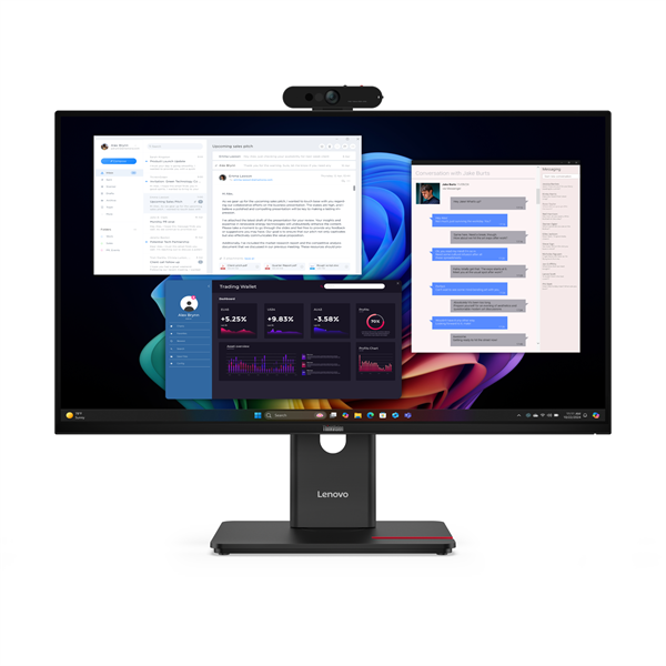 Lenovo T27UD-40 27" 3840x2160 4K 1500:1 350cd 4ms HDMI+DP+USB+USB-C+RJ45 dock PD100W webcam 3y