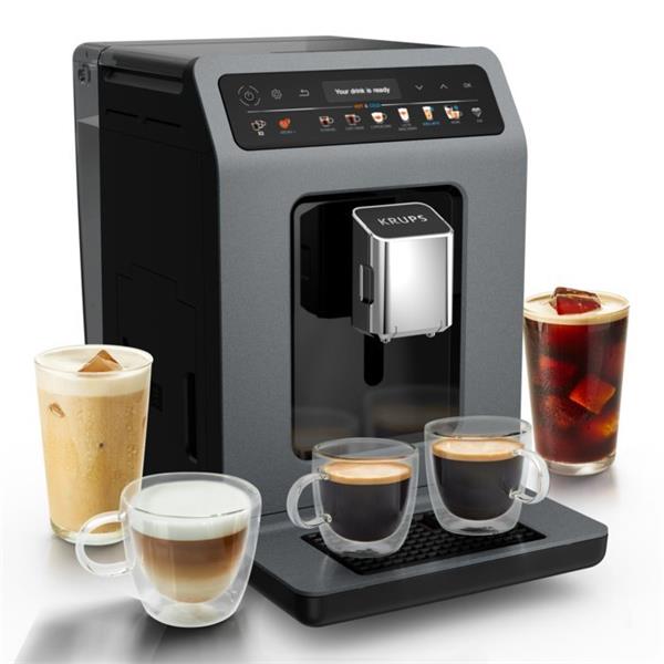 KRUPS Automatický kávovar Evidence Hot & Cold EA898GF0 tmavosivý