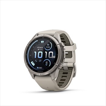 Garmin fenix 9 Pro - inReach, 43mm, AMOLED, Sapphire, Titanium, Gray/Sandstone band