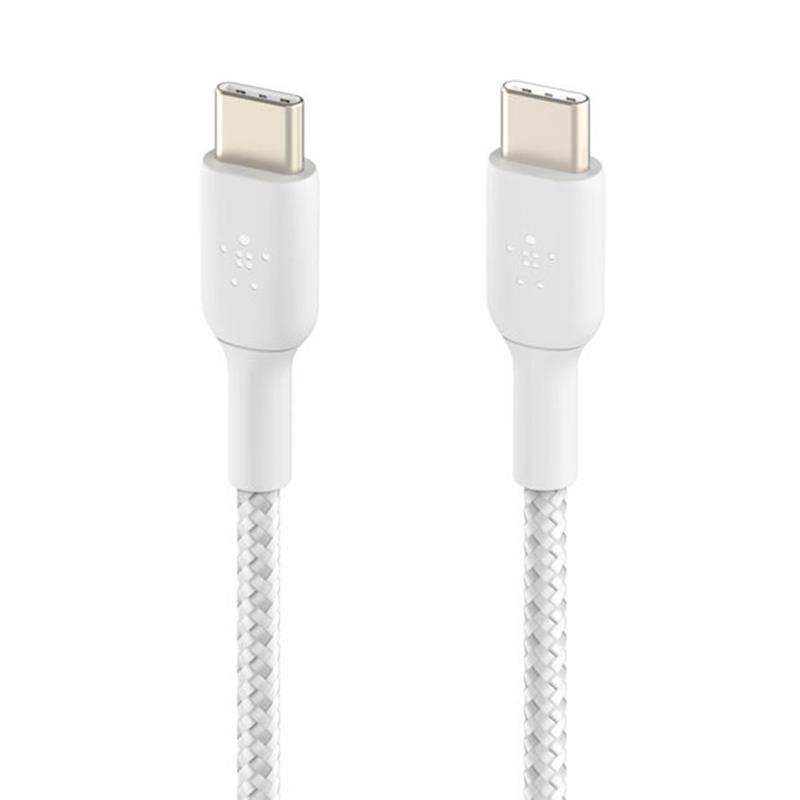 Belkin kábel Boost Charge Braided USB-C to USB-C 1m - White 