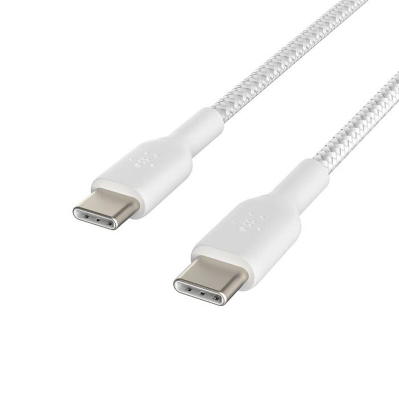 Belkin kábel Boost Charge Braided USB-C to USB-C 1m - White 