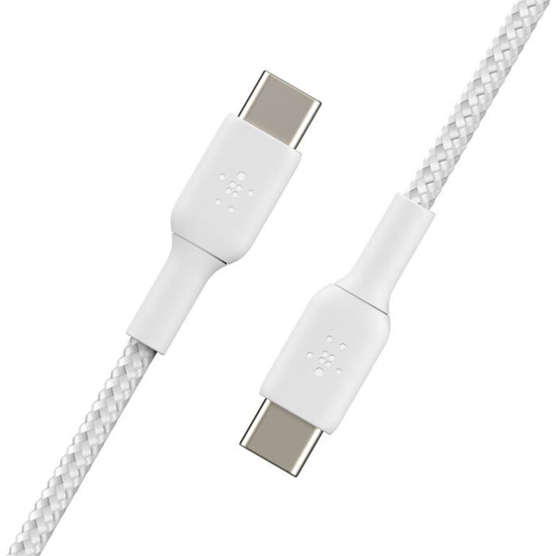 Belkin kábel Boost Charge Braided USB-C to USB-C 1m - White 