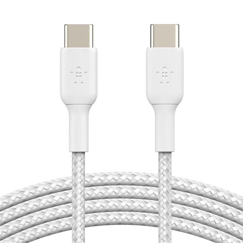 Belkin kábel Boost Charge Braided USB-C to USB-C 1m - White 