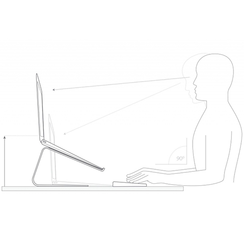 TwelveSouth stojan Curve pre MacBook - Matte Black Aluminium 