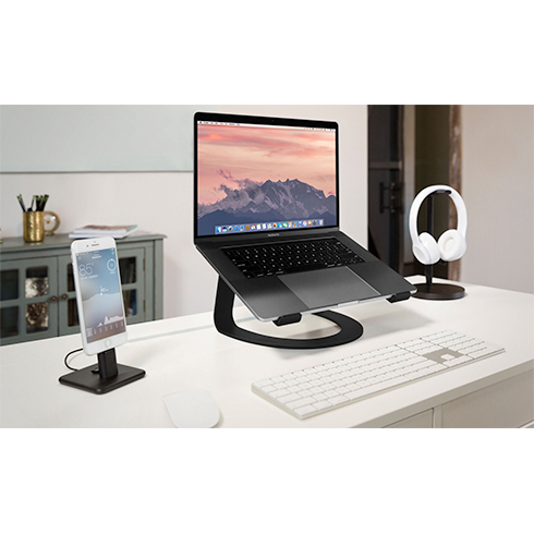 TwelveSouth stojan Curve pre MacBook - Matte Black Aluminium 