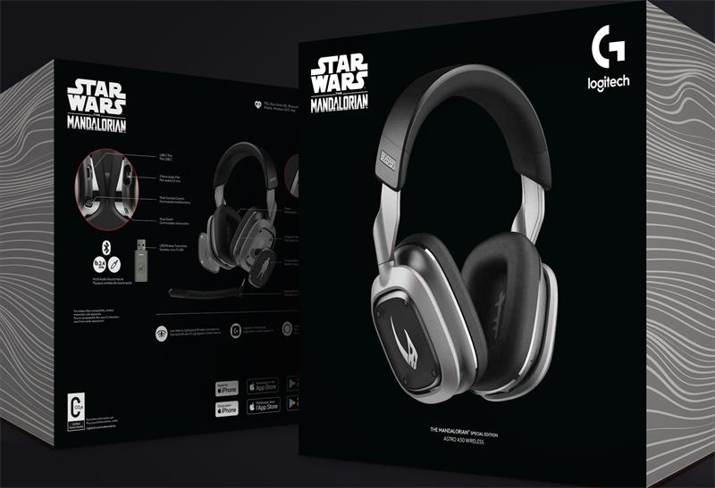 Logitech ASTRO A30 - bezdrôtové herné slúchadlá - Mandalorian Edition - PlayStation 