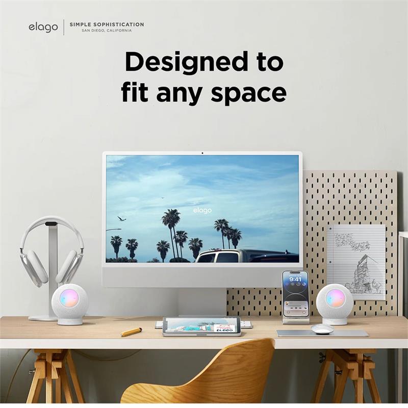Elago Silicone Stand for HomePod Mini - White 