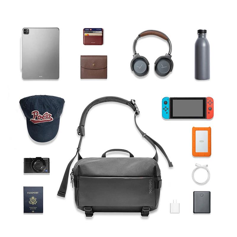 TomToc taška Explorer Sling Bag H02 pre Macbook Pro 14" M1/M2/M3 - Black 