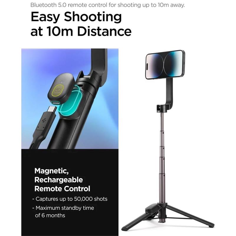 Spigen Selfie Stick Tripod Magsafe - Black 