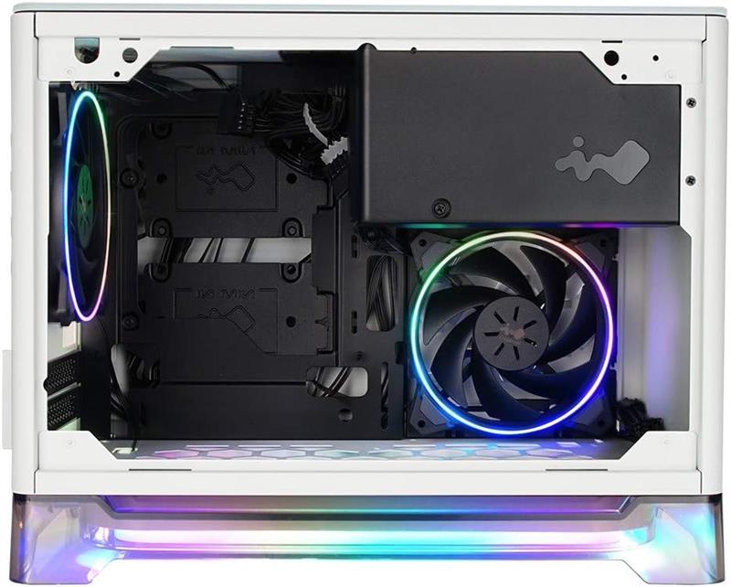 In Win A1 Plus white, PSU 650W GOLD included, Mini ITX, TG, ARGB Fans, Qi 10W Charging 