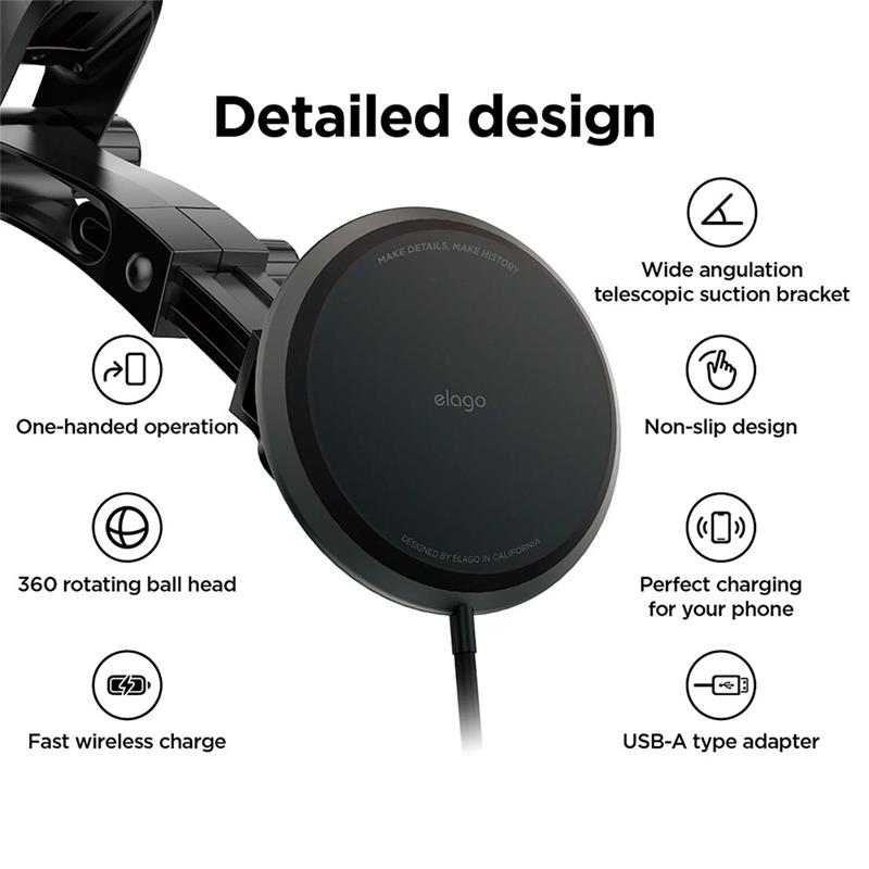 Elago MagSafe Phone Car Mount - Black 