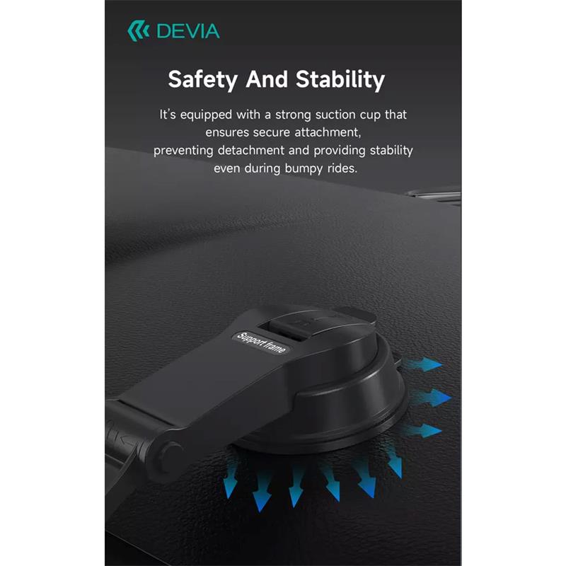 Devia Smart Series Magnetic Wireless Vehicle Bracket - Black 