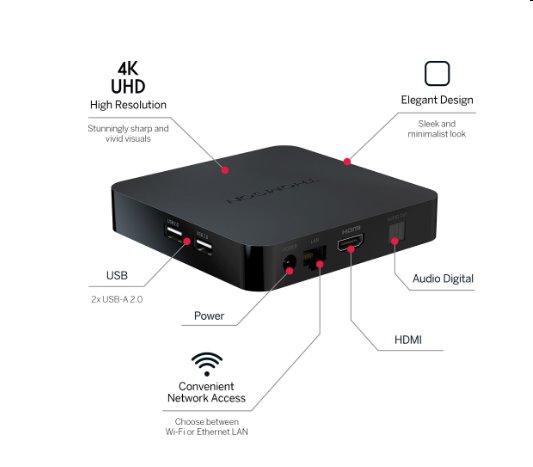 Thomson Streaming Box 240 - 4K UHD, Google Cast, Hej Google 