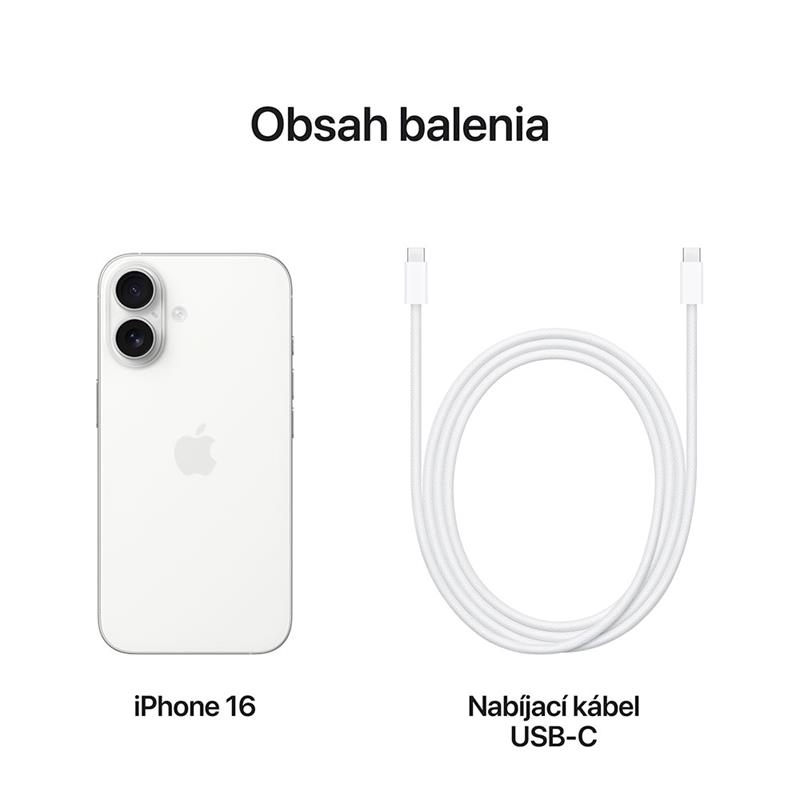 iPhone 16 128 GB biela 