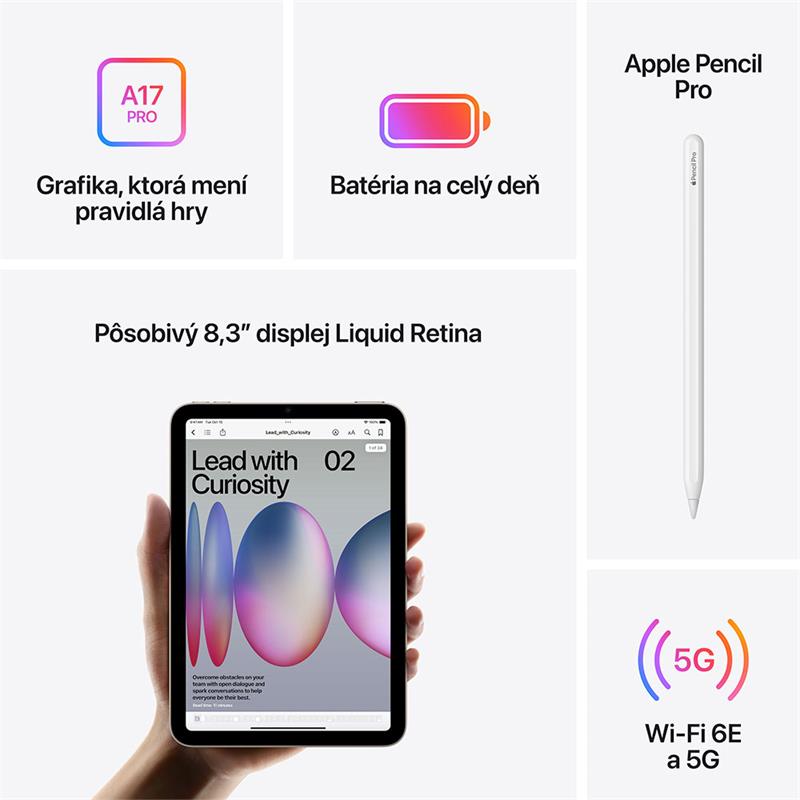 iPad mini Wi-Fi + Cellular 128GB Fialový (2024) 