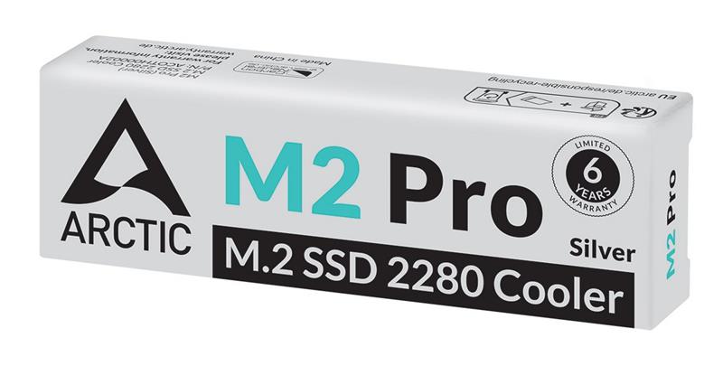 Arctic SSD Cooler for M.2 Drives M2 Pro (Silver) (PS5 ready) 