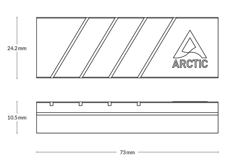 Arctic SSD Cooler for M.2 Drives M2 Pro (Silver) (PS5 ready) 
