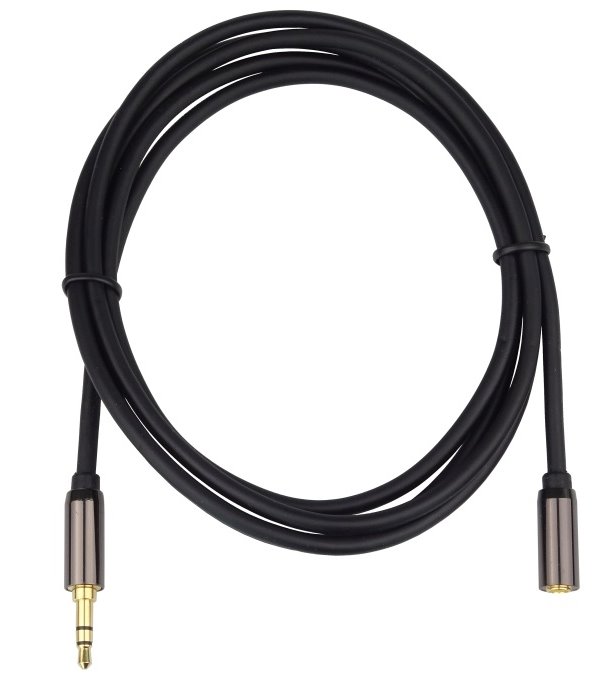PremumCord HQ tienený predlžovací kábel Jack 3.5mm - Jack 3.5mm M/F 1.5m 